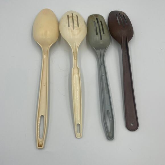 Bundle 4 Vintage Nylon Slotted Serving Spoons King Kraft MCM USA - Picture 6 of 10